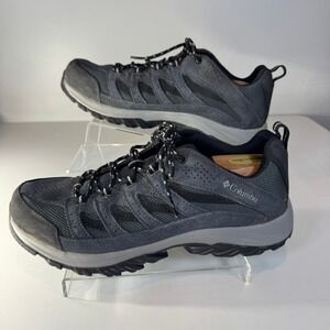 Columbia Redmond III Hiking Shoes Mens 11.5 Gray Black Suede Low Top